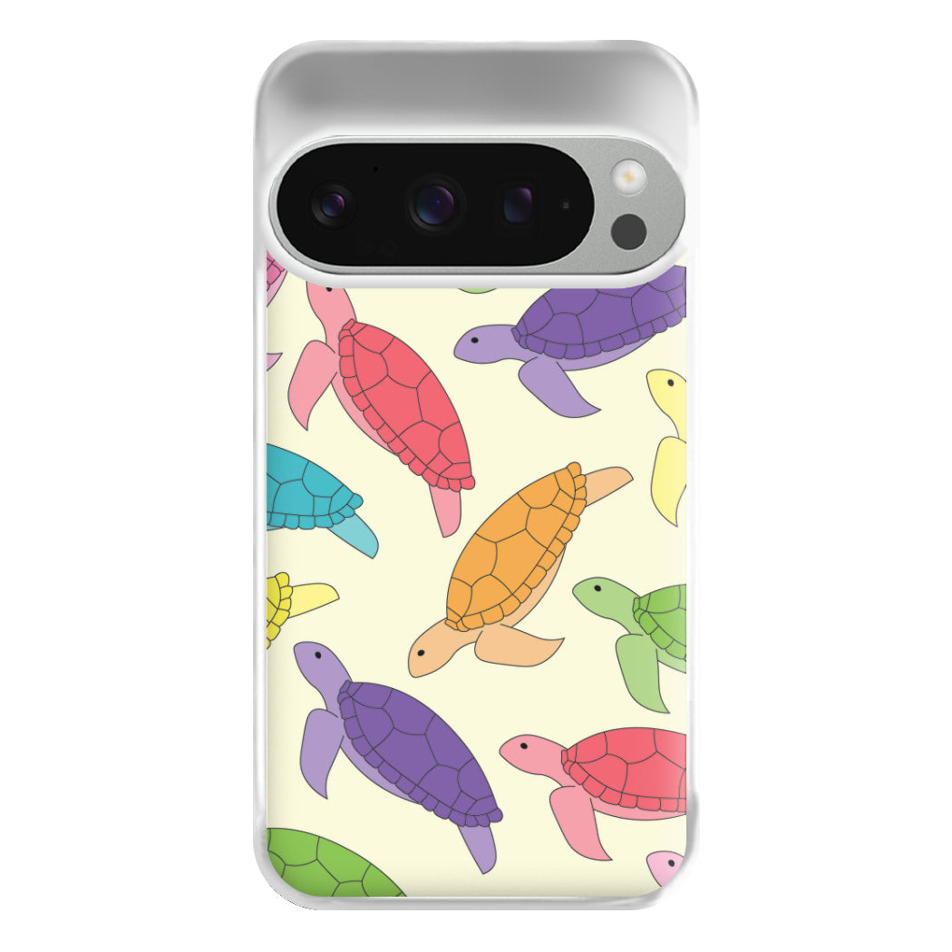 Multi Coloured Turtle Pattern - Sealife Phone Case for Google Pixel 9 Pro XL