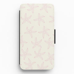 Starfish Pattern - Sealife Flip / Wallet Phone Case