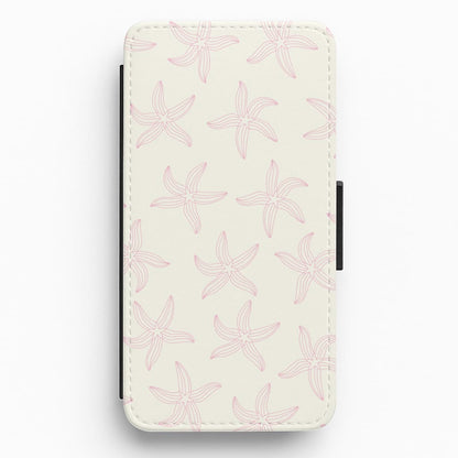 Starfish Pattern - Sealife Flip / Wallet Phone Case