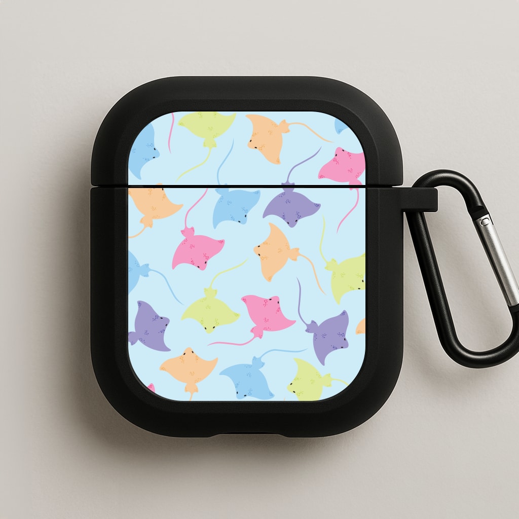 Multi Coloured Sting Ray Pattern - Sealife AirPods Case