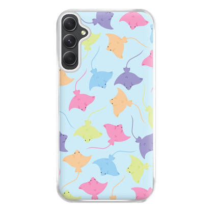 Multi Coloured Sting Ray Pattern - Sealife Phone Case for Galaxy A54