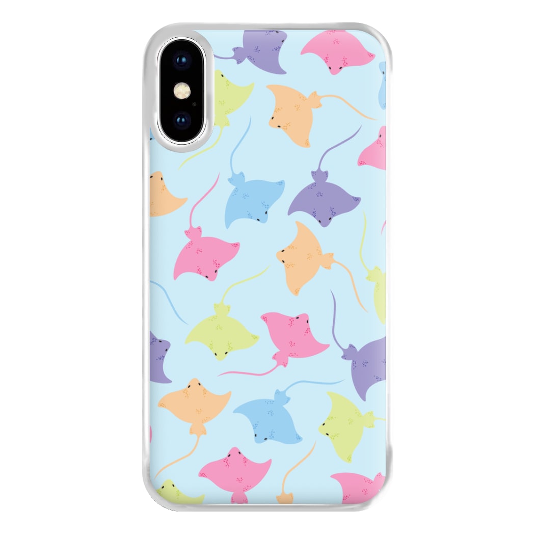 Multi Coloured Sting Ray Pattern - Sealife Phone Case for iPhone XS Max