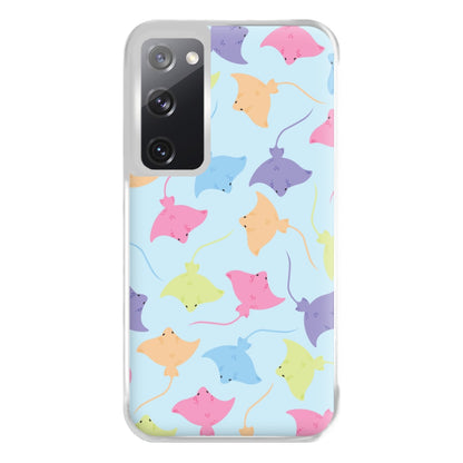 Multi Coloured Sting Ray Pattern - Sealife Phone Case for Galaxy S20FE