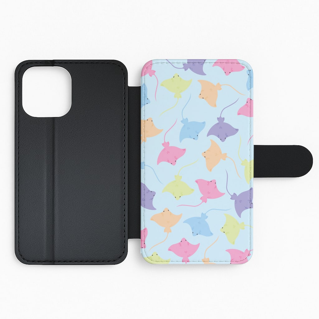 Multi Coloured Sting Ray Pattern - Sealife Flip Phone Case