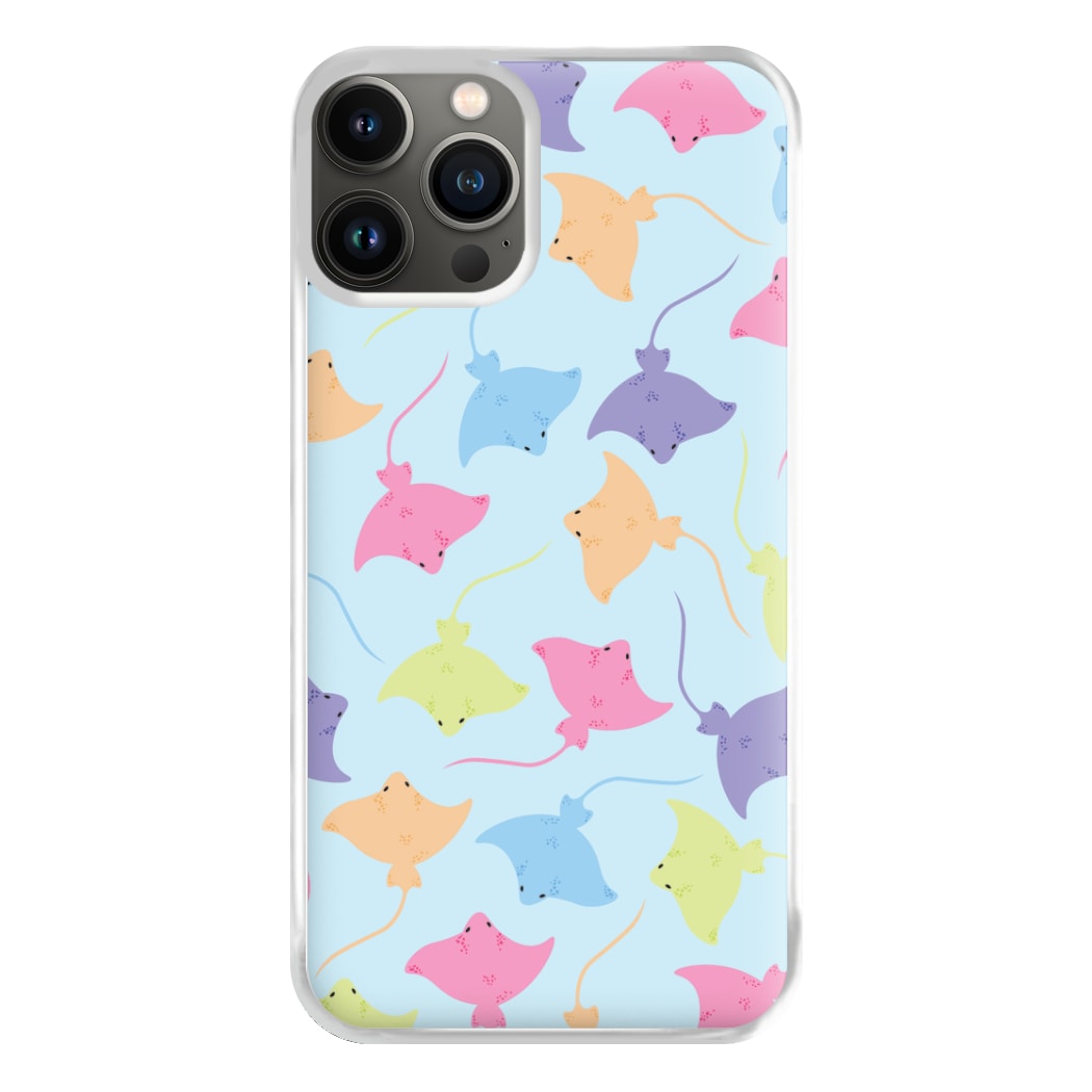 Multi Coloured Sting Ray Pattern - Sealife Phone Case for iPhone 13 Pro Max