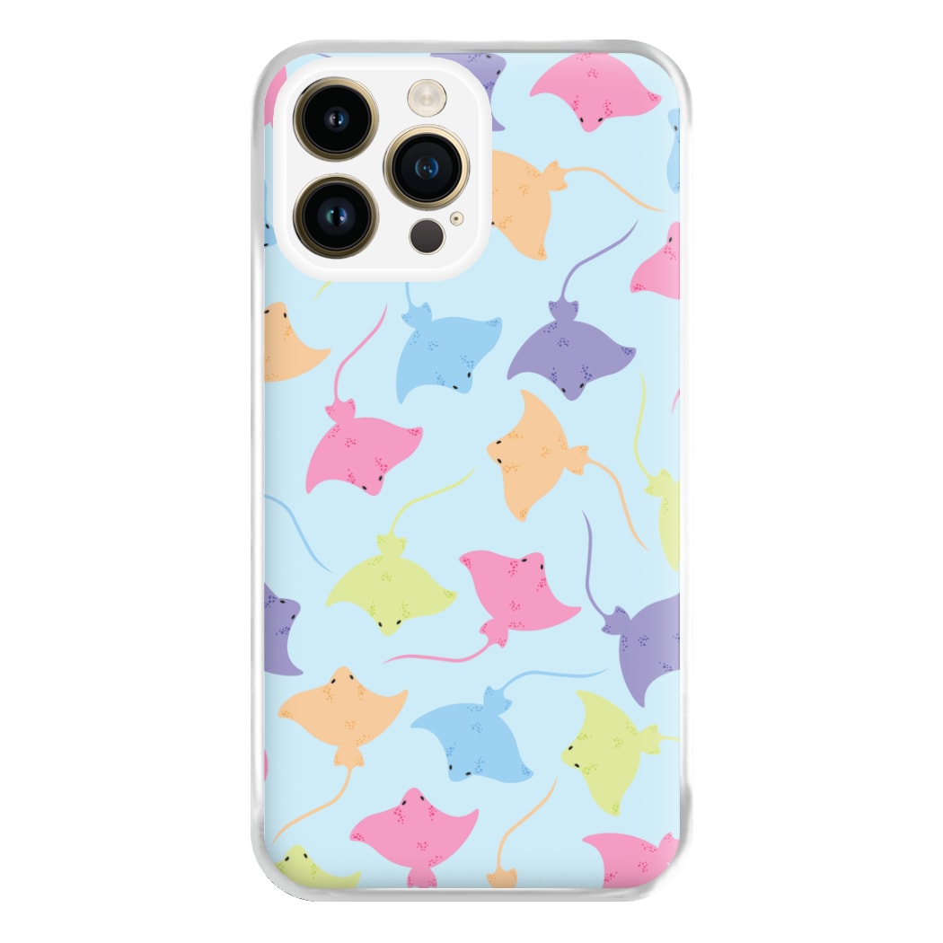 Multi Coloured Sting Ray Pattern - Sealife Phone Case for iPhone 14 Pro Max