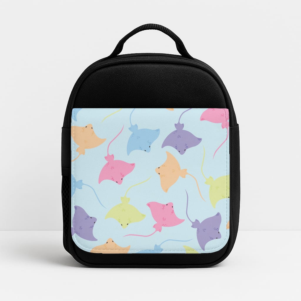 Multi Coloured Sting Ray Pattern - Sealife Lunchbox