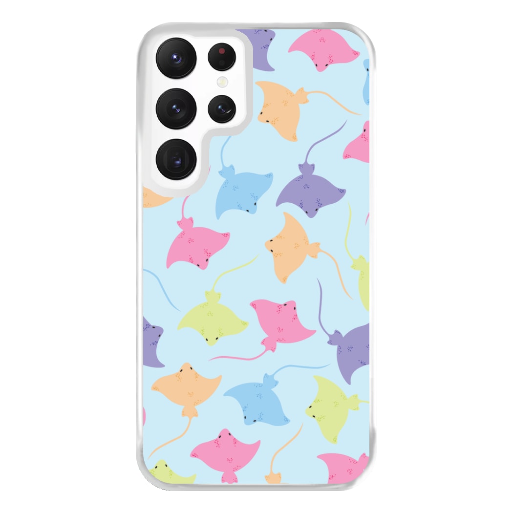 Multi Coloured Sting Ray Pattern - Sealife Phone Case for Galaxy S22 Ultra