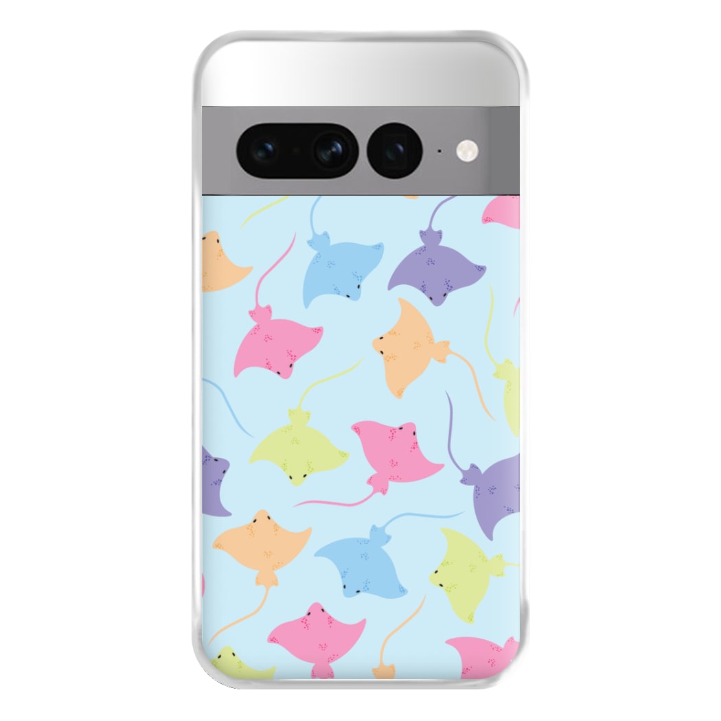 Multi Coloured Sting Ray Pattern - Sealife Phone Case for Google Pixel 7 Pro