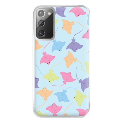 Multi Coloured Sting Ray Pattern - Sealife Phone Case for Galaxy Note 20 Ultra