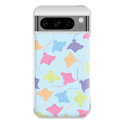 Multi Coloured Sting Ray Pattern - Sealife Phone Case for Google Pixel 8 Pro