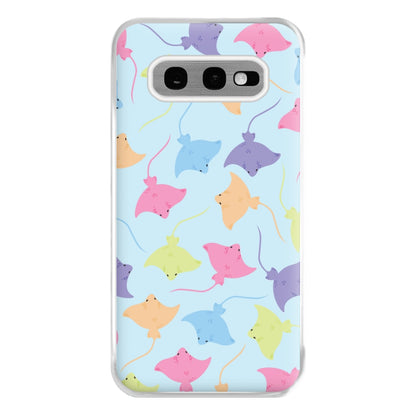 Multi Coloured Sting Ray Pattern - Sealife Phone Case for Galaxy S10e