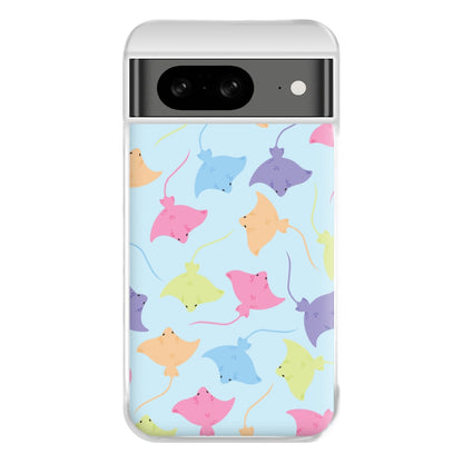 Multi Coloured Sting Ray Pattern - Sealife Phone Case for Google Pixel 8