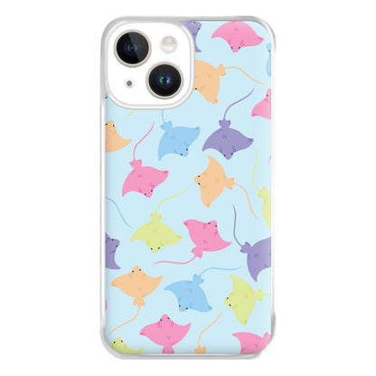 Multi Coloured Sting Ray Pattern - Sealife Phone Case for iPhone 14