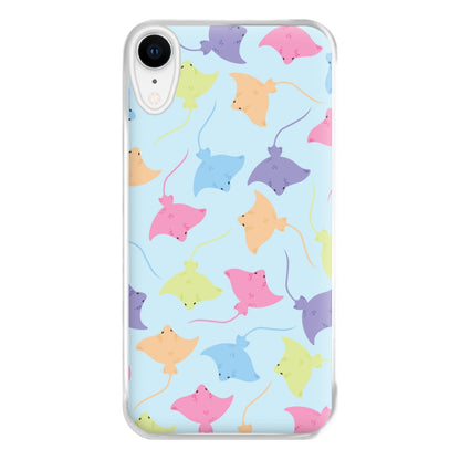 Multi Coloured Sting Ray Pattern - Sealife Phone Case for iPhone XR