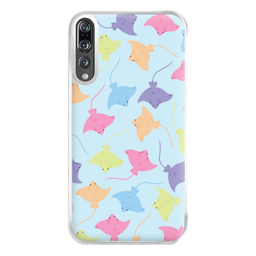 Multi Coloured Sting Ray Pattern - Sealife Phone Case for Huawei P20 Pro