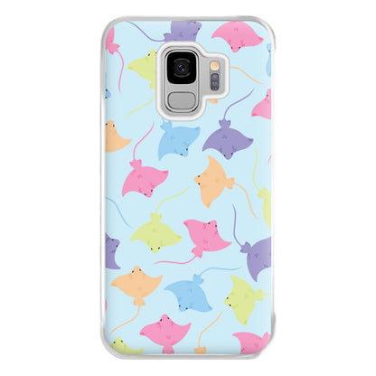 Multi Coloured Sting Ray Pattern - Sealife Phone Case for Galaxy S9 Plus