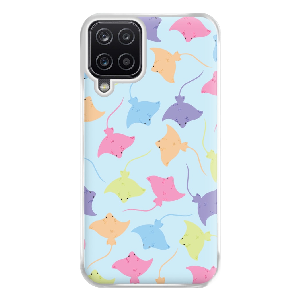 Multi Coloured Sting Ray Pattern - Sealife Phone Case for Galaxy A12