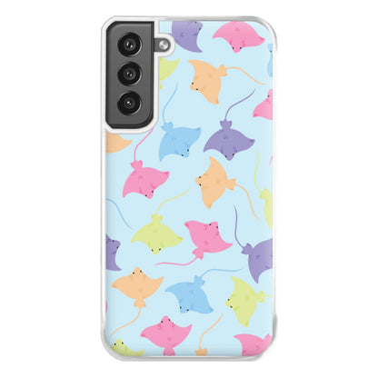 Multi Coloured Sting Ray Pattern - Sealife Phone Case for Galaxy S21FE