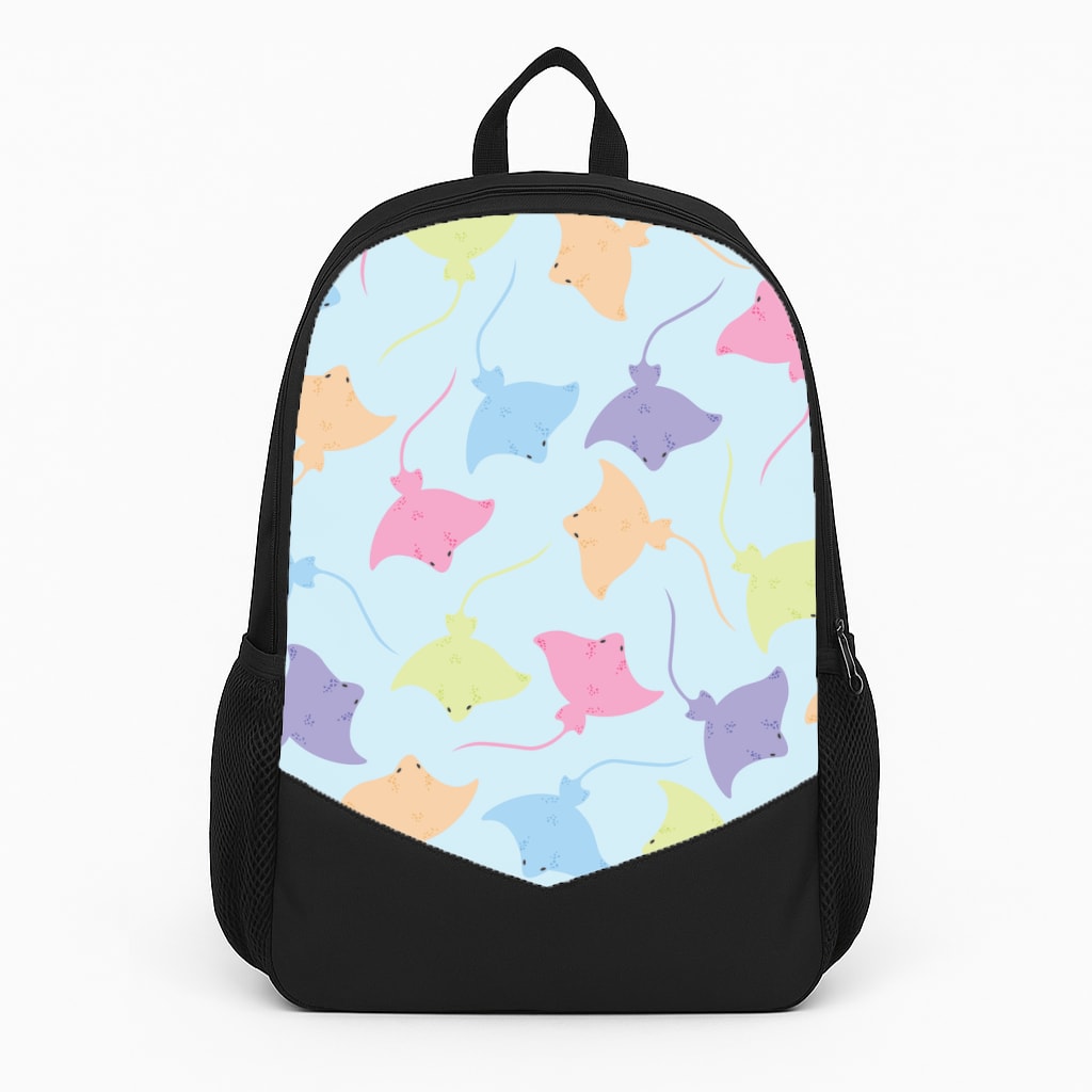 Multi Coloured Sting Ray Pattern - Sealife Backpack