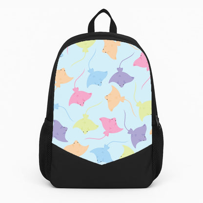 Multi Coloured Sting Ray Pattern - Sealife Large Backpack