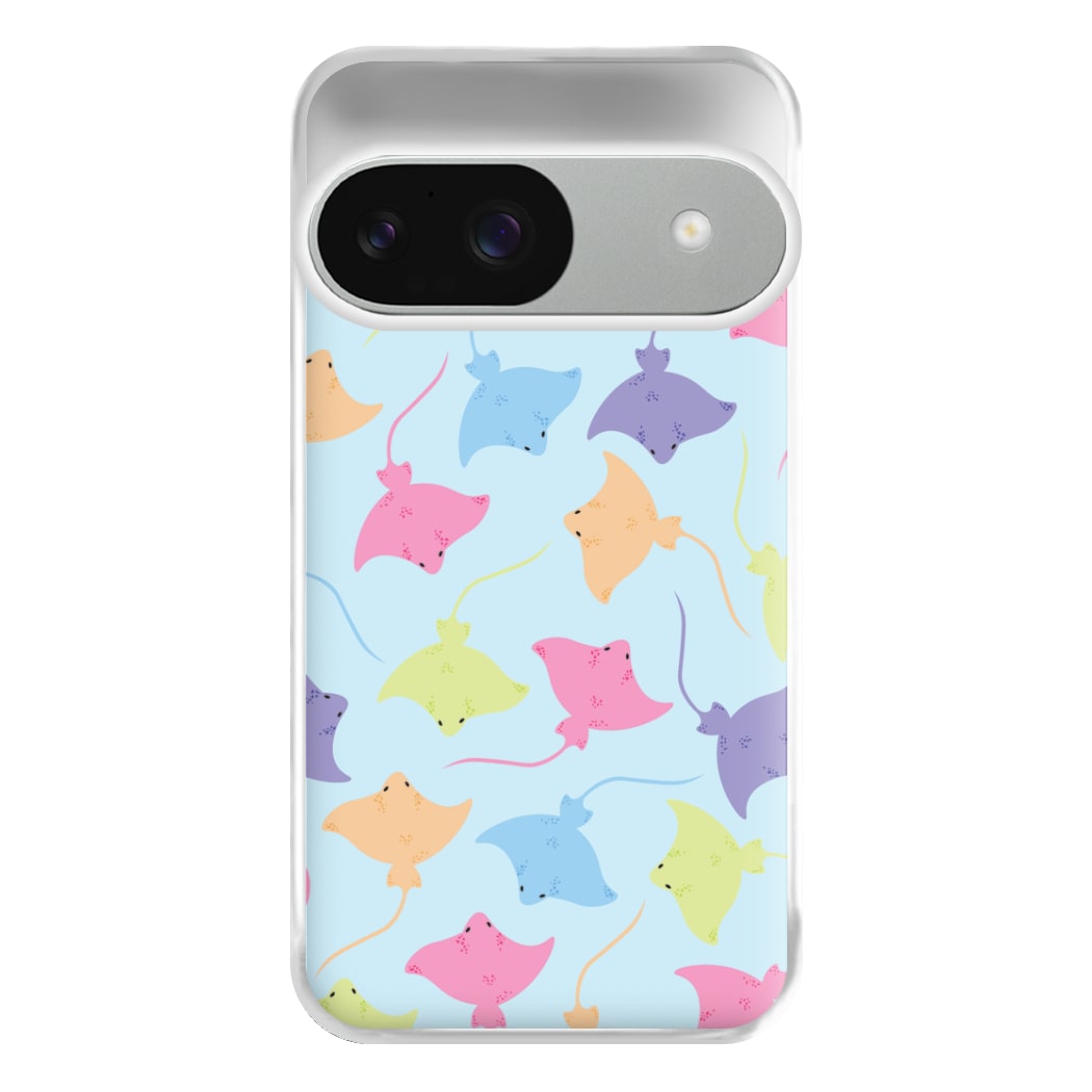 Multi Coloured Sting Ray Pattern - Sealife Phone Case for Google Pixel 9 / 9 Pro