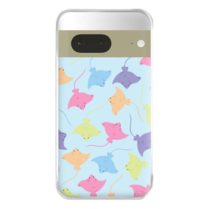 Multi Coloured Sting Ray Pattern - Sealife Phone Case for Google Pixel 7a