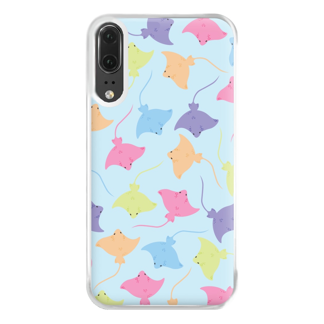 Multi Coloured Sting Ray Pattern - Sealife Phone Case for Huawei P20