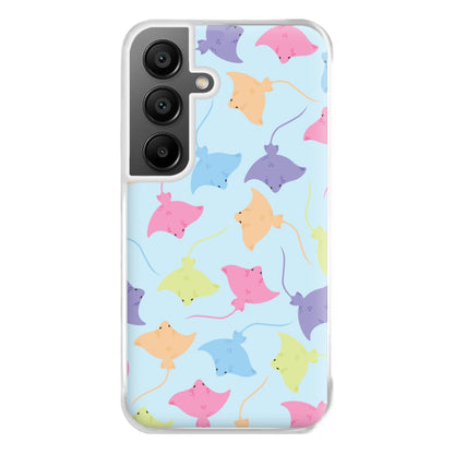 Multi Coloured Sting Ray Pattern - Sealife Phone Case for Galaxy A55