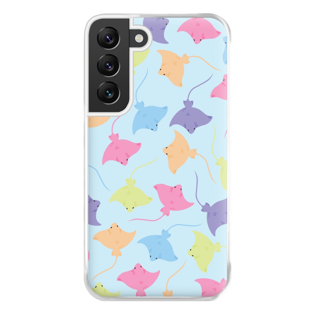 Multi Coloured Sting Ray Pattern - Sealife Phone Case for Galaxy S22 Plus