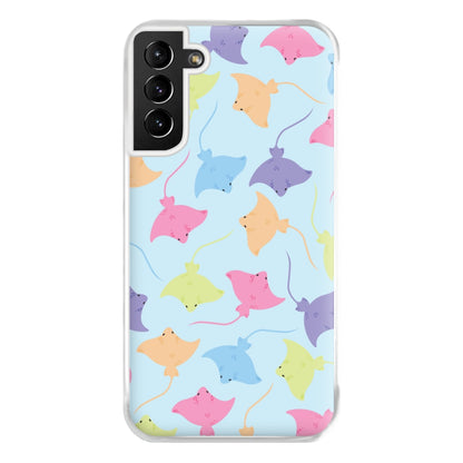 Multi Coloured Sting Ray Pattern - Sealife Phone Case for Galaxy S21 Plus