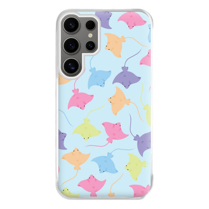 Multi Coloured Sting Ray Pattern - Sealife Phone Case for Galaxy S24 Ultra