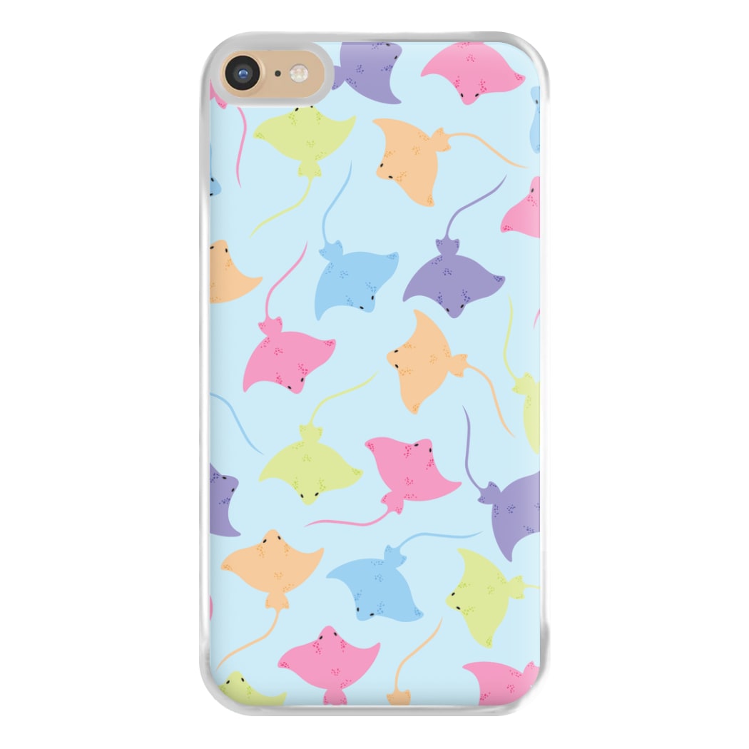 Multi Coloured Sting Ray Pattern - Sealife Phone Case for iPhone 6 Plus / 7 Plus / 8 Plus