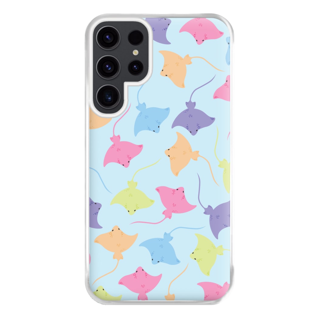 Multi Coloured Sting Ray Pattern - Sealife Phone Case for Galaxy S23 Ultra