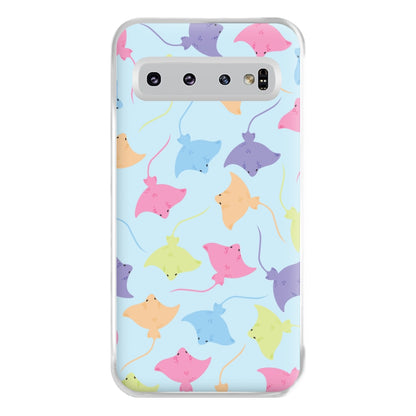 Multi Coloured Sting Ray Pattern - Sealife Phone Case for Galaxy S10 Plus