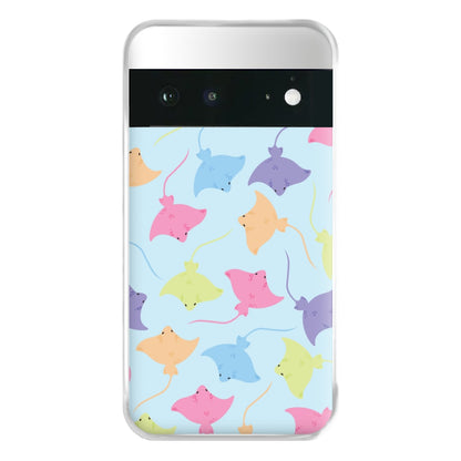 Multi Coloured Sting Ray Pattern - Sealife Phone Case for Google Pixel 6a