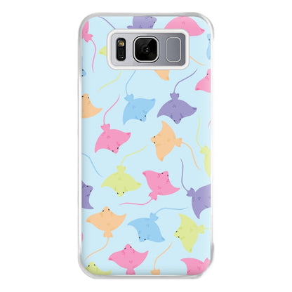 Multi Coloured Sting Ray Pattern - Sealife Phone Case for Galaxy S8 Plus