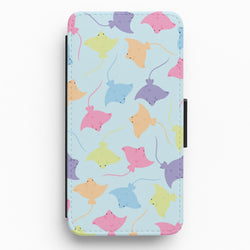 Multi Coloured Sting Ray Pattern - Sealife Flip / Wallet Phone Case