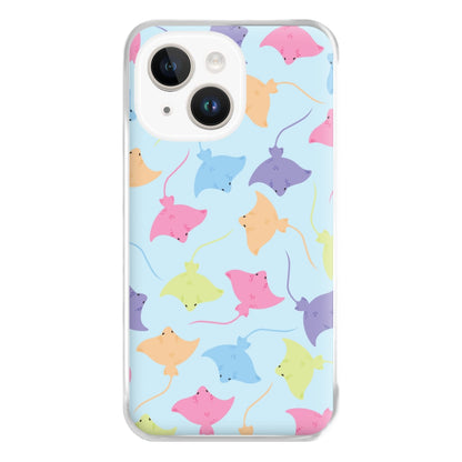 Multi Coloured Sting Ray Pattern - Sealife Phone Case for iPhone 14 Plus