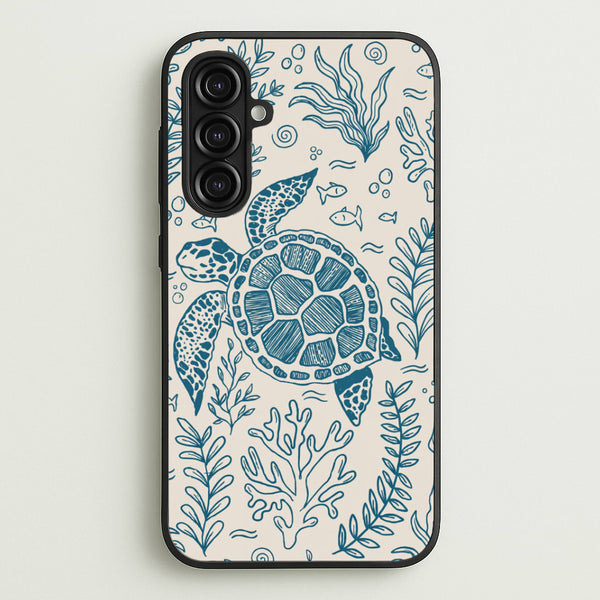 Teal Turtle Reef Phone Case - Galaxy A16 / Standard