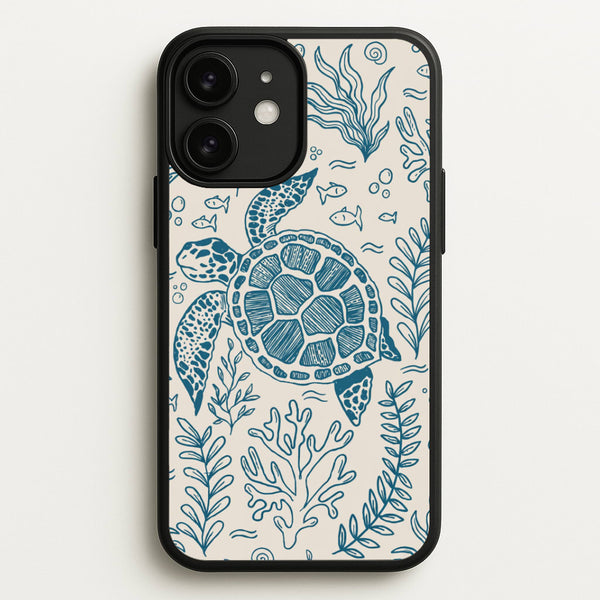 Teal Turtle Reef Phone Case - iPhone 11 / Standard