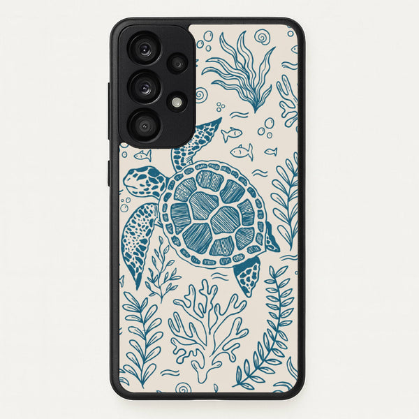 Teal Turtle Reef Phone Case - Galaxy A53 / Standard