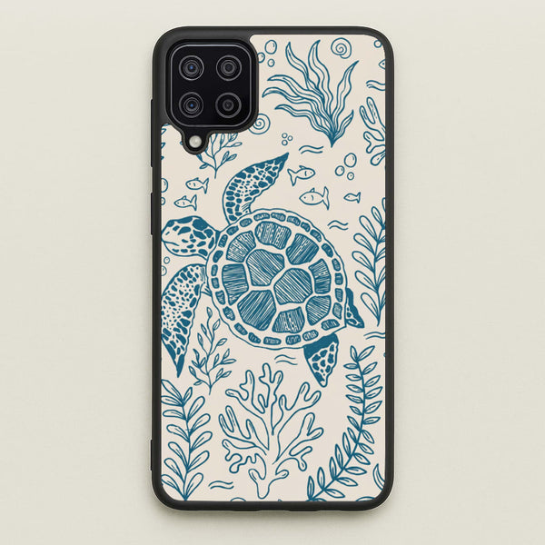 Teal Turtle Reef Phone Case - Galaxy A12 / Standard