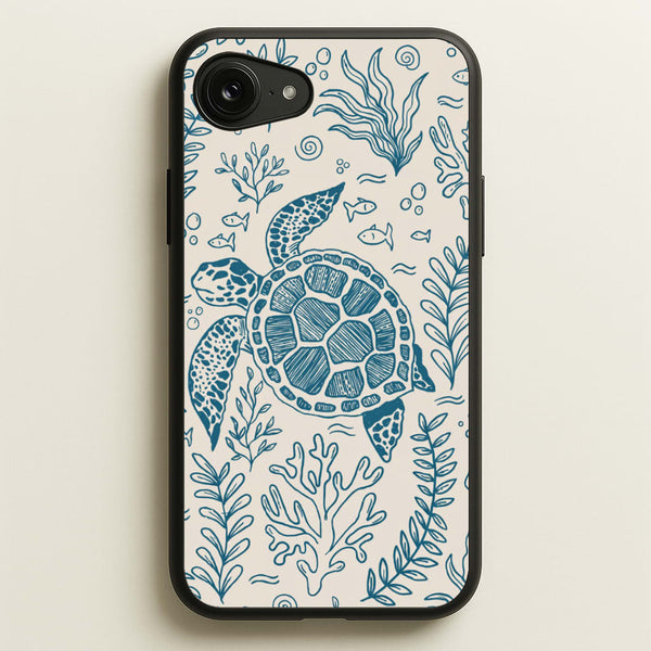 Teal Turtle Reef Phone Case - iPhone 17e / Standard