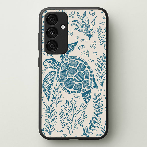Teal Turtle Reef Phone Case - Galaxy A55 / Standard