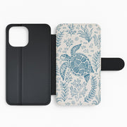 Teal Turtle Reef Flip / Wallet Phone Case 2