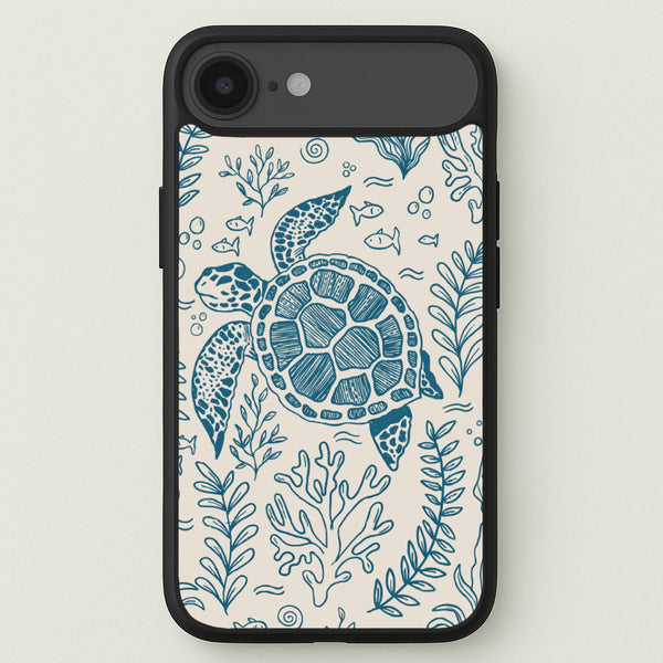 Teal Turtle Reef Phone Case - iPhone 17 Air / Standard