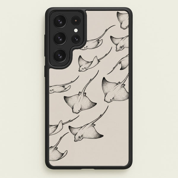 Stippled Stingray Scatter Phone Case - Galaxy S23 Ultra / Standard