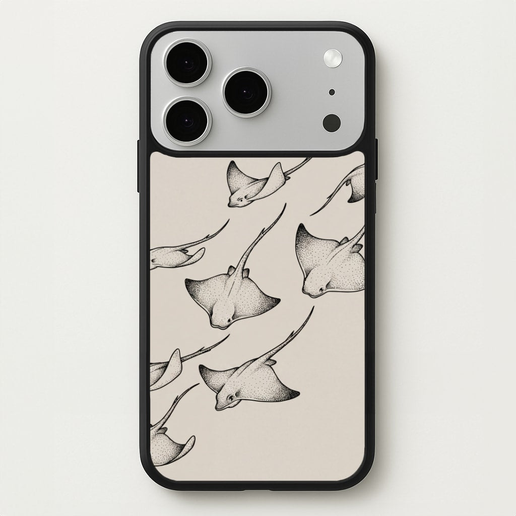 Stippled Stingray Scatter Phone Case