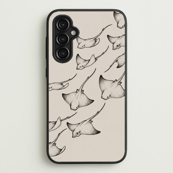 Stippled Stingray Scatter Phone Case - Galaxy A14 / Standard